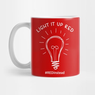 Light it up Red Acceptance of Autism Mug